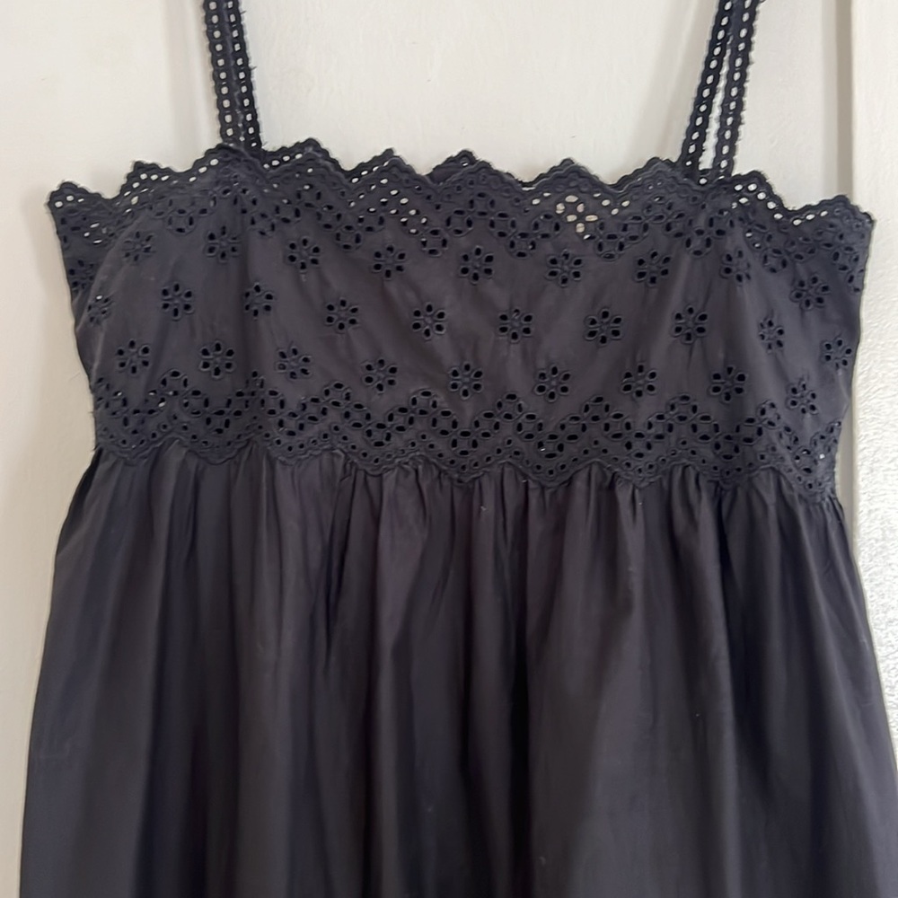 Doen black eyelet long dress